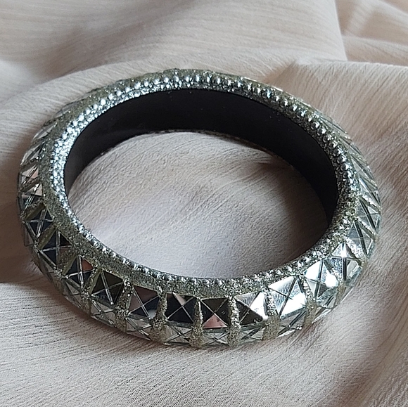 Mirror Statement Bangle - Picture 2 of 4